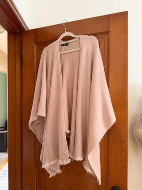 Beryll Light Pink Open Front Shawl/Cardigan